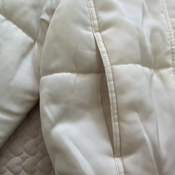 NWOT Vince Vince Soft Bomber Jacket In Chiffon - Size M Cream Ivory - Picture 6 of 13